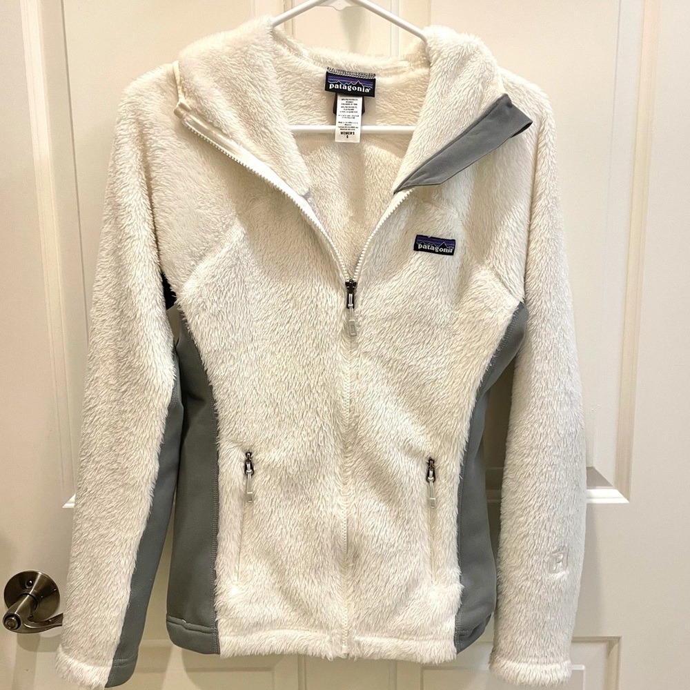 Patagonia Fuzzy White Full Zip Jacket